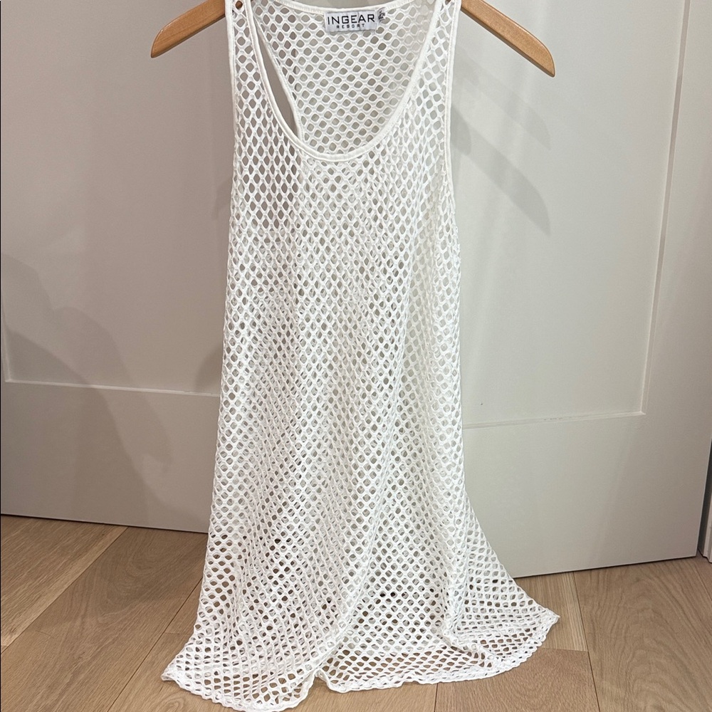Ingear White Mesh Beach Cover-Up